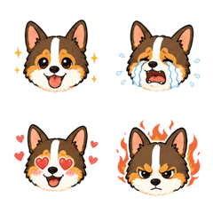 亮亮柯基的大頭日常表情 LINE 表情貼封面
